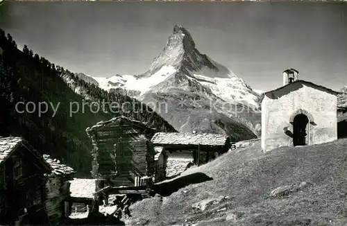 AK / Ansichtskarte Findelen_VS mit Matterhorn Findelen_VS