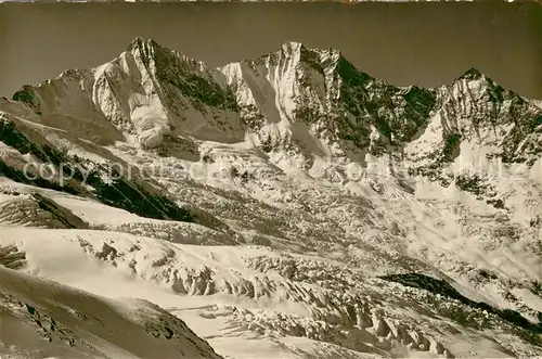 AK / Ansichtskarte Saas Fee mit Taeschhorn Dom und Lenzerspitze Saas Fee