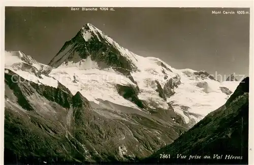 AK / Ansichtskarte Val_d_Herens Dent Blanche et Mont Cervin Val_d_Herens