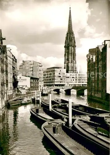 AK / Ansichtskarte Hamburg Nikolaikirche u. Nikolaifleet Hamburg