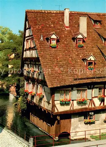 AK / Ansichtskarte Ulm__Donau Schiefes Haus Bach 