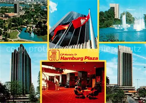 AK / Ansichtskarte Hamburg Fliegeraufnahme CP Hotels Hamburg Plaza Teilansichten Aussen Hamburg