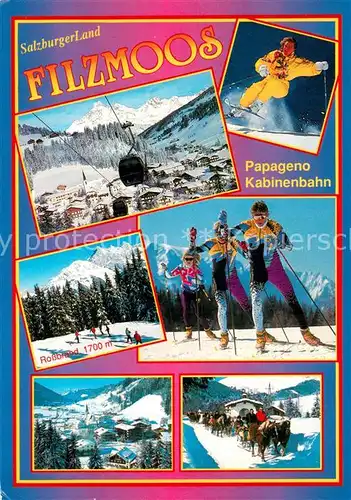 AK / Ansichtskarte Filzmoos Papagone Kanbinenbahn Skilaeufer Gondel Filzmoos