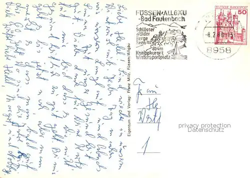 AK / Ansichtskarte Fuessen_Allgaeu Winter Schnee Gondel Fuessen Allgaeu