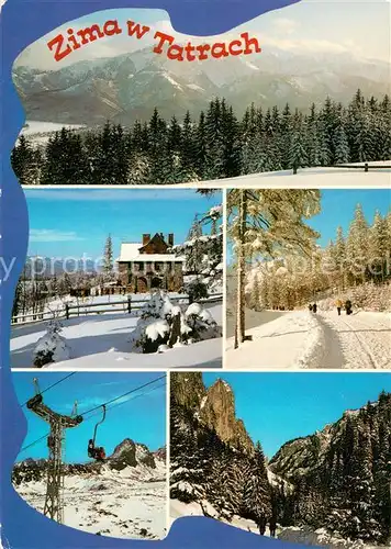 AK / Ansichtskarte Tatry_Vysoke_Gebirge Panorama Sessellift Natur Schnee Tatry_Vysoke_Gebirge