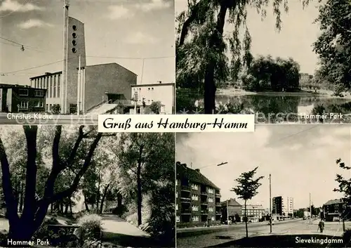 AK / Ansichtskarte Hamm_Hamburg Christus Kirche Hammer Park Sievekingdamm  Hamm Hamburg