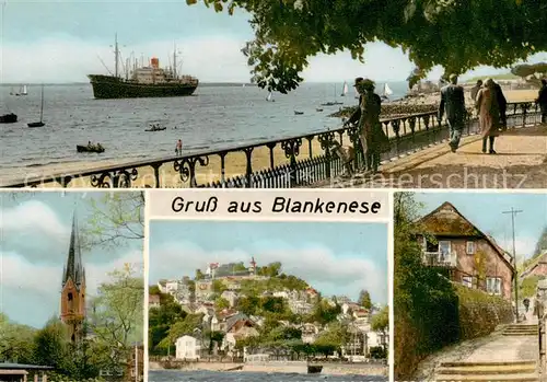 AK / Ansichtskarte Blankenese_Hamburg Partie a.d. Promenade u. Teilansichten 
