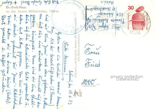 AK / Ansichtskarte Berchtesgaden Dr. Beck Haus Panorama Jenner Mittelstation Berchtesgaden