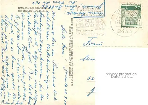 AK / Ansichtskarte Groemitz_Ostseebad Fliegeraufnahme Campingplatz Strand Groemitz_Ostseebad