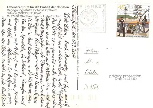 AK / Ansichtskarte Stadtlauringen Fliegeraufnahme Begegnungststaette Schloss Craheim Stadtlauringen