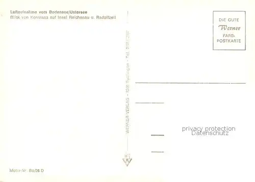 AK / Ansichtskarte Bodensee_Region Fliegeraufnahme Bodensee Untersee Konstanz Insel Reichenau Radolfzell Bodensee Region