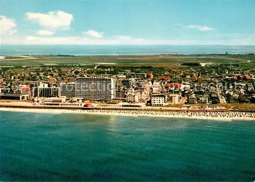 AK / Ansichtskarte Westerland_Sylt Fliegeraufnahme Strand Westerland_Sylt