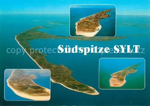 AK / Ansichtskarte Sylt Fliegeraufnahme Suedspitze Sylt
