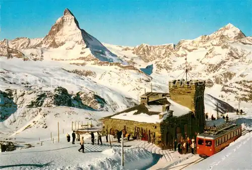 AK / Ansichtskarte Zermatt_VS Gornergratbahn mit Matterhorn Zermatt_VS
