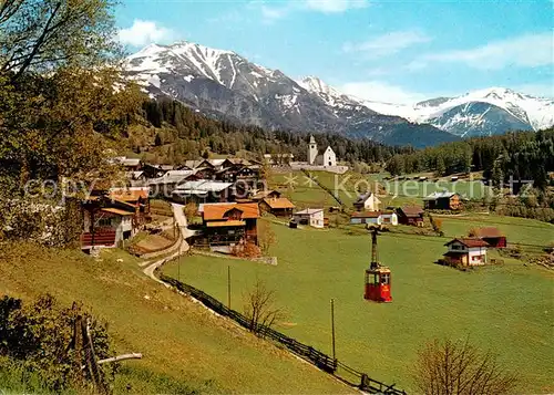 AK / Ansichtskarte Feldis_GR Panorama mit Seilbahn und Staetzerhorn 