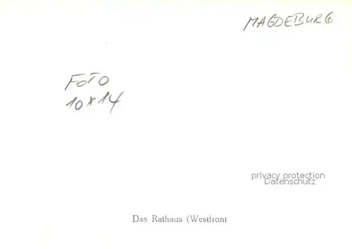 AK / Ansichtskarte Magdeburg Rathaus Westfront Magdeburg