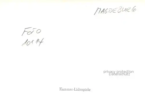 AK / Ansichtskarte Magdeburg Kammer Lichtspiele Magdeburg