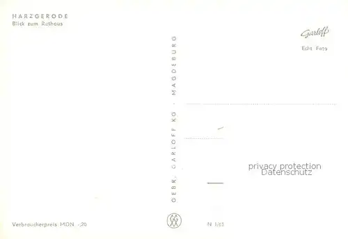 AK / Ansichtskarte Harzgerode Blick zum Rathaus Harzgerode