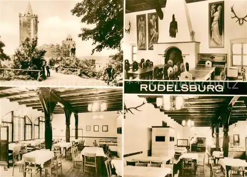 AK / Ansichtskarte Rudelsburg HO Gaststaette Rudelsburg Rittersaal HO Gaststaette Rudelsburg Restaurant Rudelsburg
