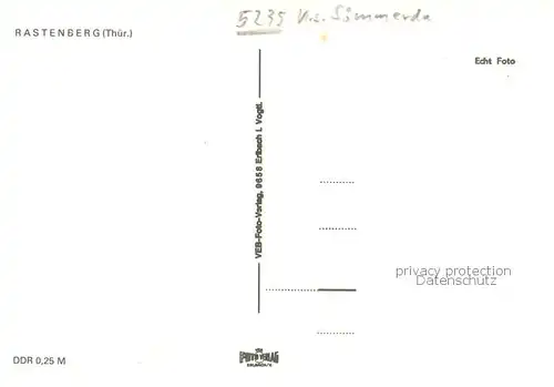 AK / Ansichtskarte Rastenberg Ortsmotiv Rastenberg