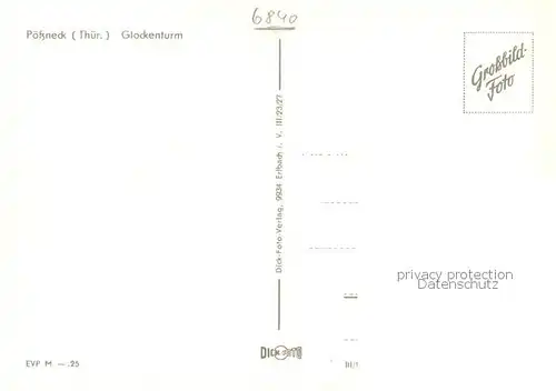 AK / Ansichtskarte Poessneck Glockenturm Poessneck