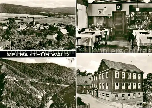 AK / Ansichtskarte Meura Panorama Gasthaus Meurastein Blick vom Meurastein ins Schlagetal Meura