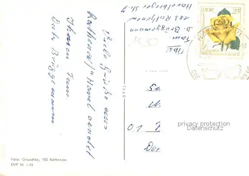 AK / Ansichtskarte Rathenow Kreishaus mit VVN Mahnmal Altstadtblick Denkmal des Gr Kurfuersten Duncker Denkmal Rathenow