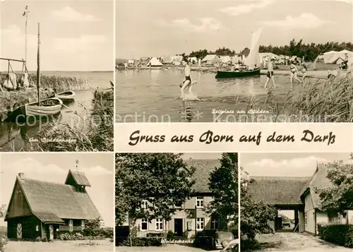 AK / Ansichtskarte Born_Darss Am Boddenhafen Zeltplatz Waldschenke  Born_Darss