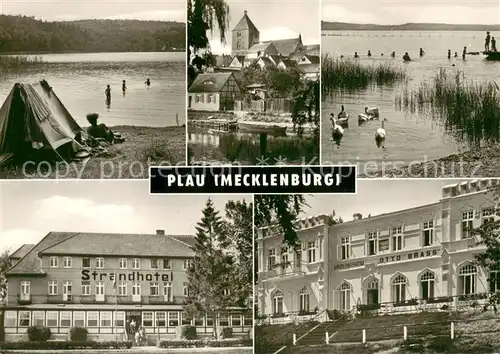 AK / Ansichtskarte Plau_Mecklenburg Seepartien Strandhotel Erholungsheim Otto Brass Plau_Mecklenburg