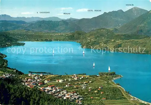 AK / Ansichtskarte Calceranica_al_Lago Fliegeraufnahme Calceranica_al_Lago
