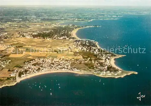 AK / Ansichtskarte Carnac_56 Fliegeraufnahme La pointe de Saint Colomban et les plages vers Carnac 