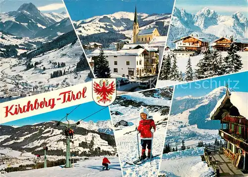 AK / Ansichtskarte Kirchberg_Tirol Wintersport Rettenstein Hanhnenkamm Alpengasthof Maierl Sesselbahn  Kirchberg Tirol