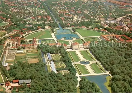 AK / Ansichtskarte Muenchen Fliegeraufnahme Schloss Nymphenburg Muenchen
