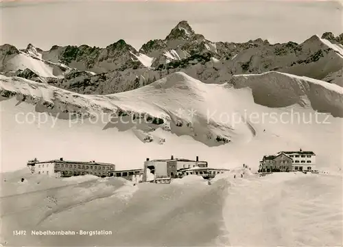 AK / Ansichtskarte Nebelhornbahn Bergstation Berghotel Hoefatsblick Edmund Probsthaus Nebelhornbahn