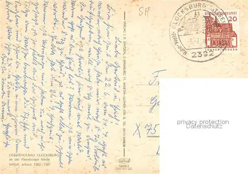 AK / Ansichtskarte Gluecksburg_Ostseebad Fliegeraufnahme a.d. Flensburger Foerde Schloss Gluecksburg_Ostseebad