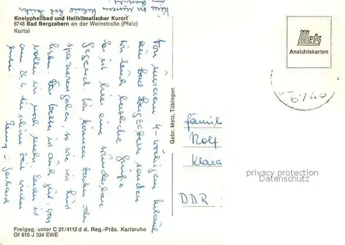 AK / Ansichtskarte Bad_Bergzabern Fliegeraufnahme  Bad_Bergzabern