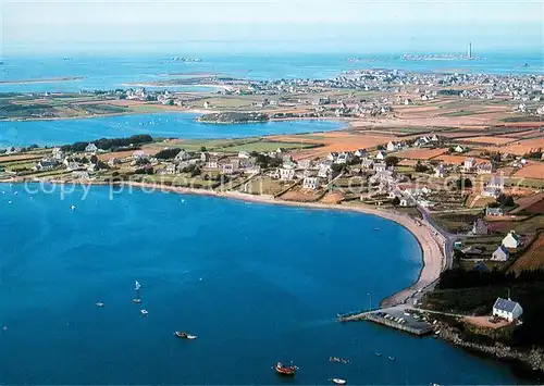 AK / Ansichtskarte Plouguerneau Fliegeraufnahme la cale de Perros et l Aber Warc h Plouguerneau