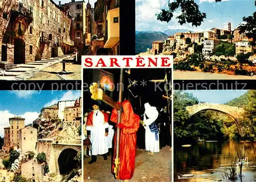 AK / Ansichtskarte Sartene_Corse Vieille Rue   Entre de la Ville 