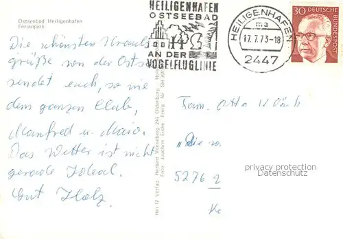 AK / Ansichtskarte Heiligenhafen_Ostseebad Fliegeraufnahme Ferienpark Heiligenhafen_Ostseebad