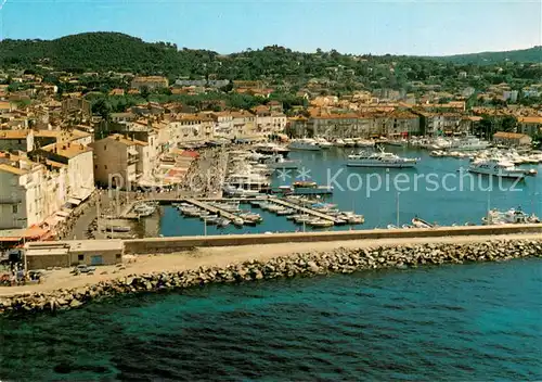 AK / Ansichtskarte Saint_Tropez_Var Fliegeraufnahme Hafenpartie Saint_Tropez_Var