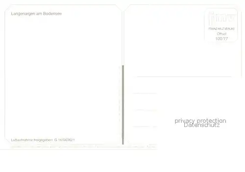 AK / Ansichtskarte Langenargen_Bodensee Fliegeraufnahme Panorama Langenargen Bodensee