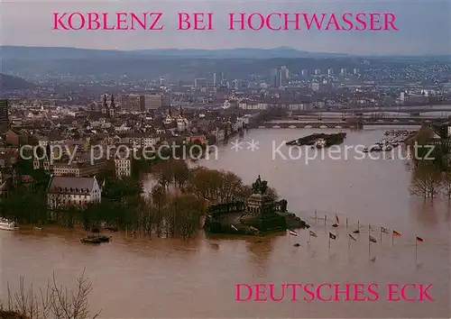 AK / Ansichtskarte Koblenz__Rhein Koblenz bei Hochwasser 