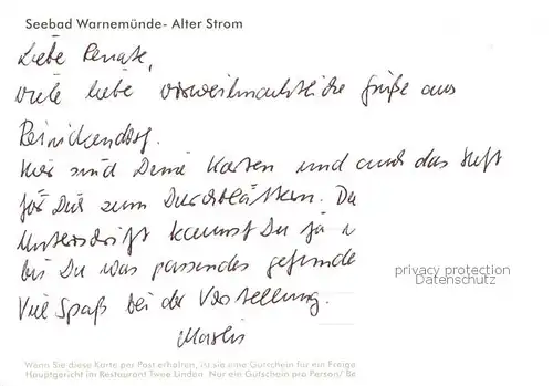 AK / Ansichtskarte Warnemuende_Ostseebad Fliegeraufnahme Alter Strom Warnemuende_Ostseebad