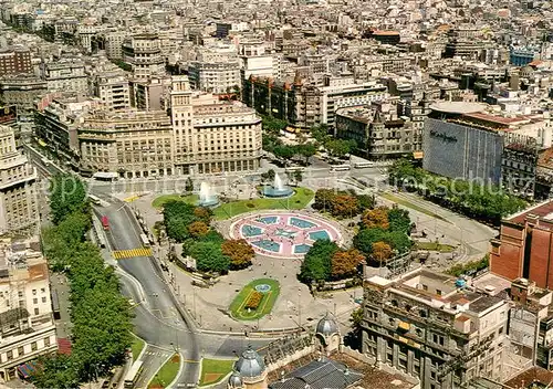AK / Ansichtskarte Barcelona_Cataluna Fliegeraufnahme Plaza de Cataluna Barcelona Cataluna