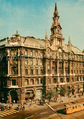 AK / Ansichtskarte Budapest Restaurant Hungaria m. Strassenbahn Budapest