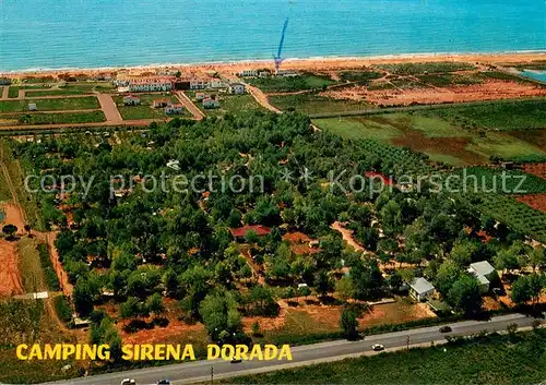 AK / Ansichtskarte Tarragona_ES Camping Sirena Dorada Fliegeraufnahme 