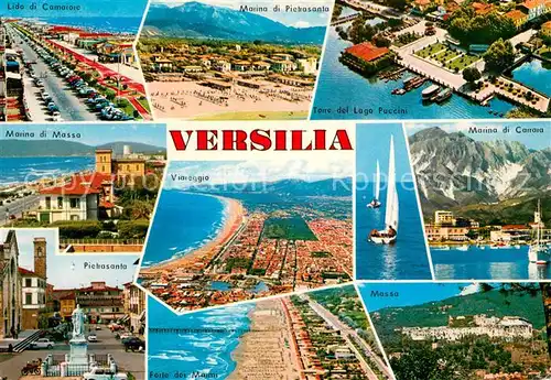 AK / Ansichtskarte Versilia Lido di Camaiore Marina di Pietrasanta Torre del Lago Puccini Marina di Massa Pietrasanta Viareggio Massa Versilia