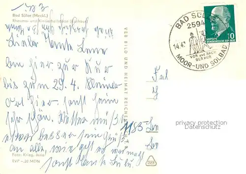 AK / Ansichtskarte Bad_Suelze Rheuma und Kinderheilstaette Bad_Suelze