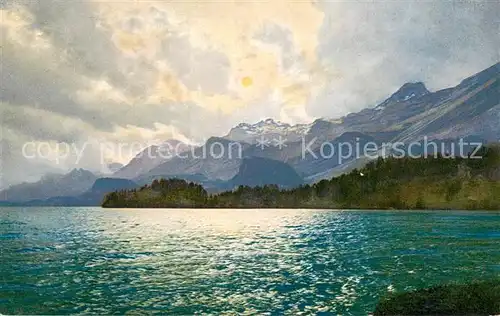 AK / Ansichtskarte Silsersee mit Blick gegen Maloja Silsersee