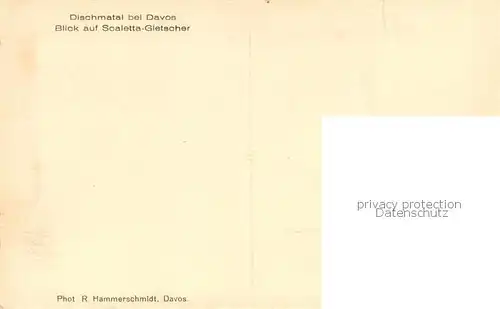 AK / Ansichtskarte Davos_GR Dischmatal mit Blick auf Scaletta Gletscher Davos_GR